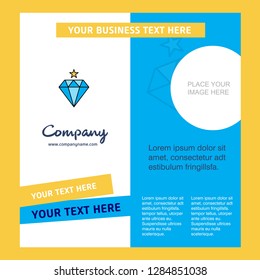 Diamond  Company Brochure Template. Vector Busienss Template