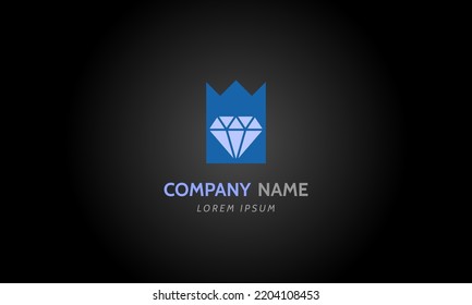 Diamond concept logo Template. value icon. sign crown design. Creative graphic vector Illustration