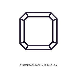 Concepto de diamante. Pictograma de infarto único editable de primera calidad perfecto para logotipos, aplicaciones móviles, tiendas en línea y sitios web. Símbolo vector aislado en fondo blanco. 
