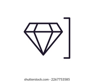 Diamantenkonzept. Ein hochwertiges, editierbares Piktogramm für Logos, mobile Apps, Online-Shops und Webseiten. Vektorsymbol einzeln auf weißem Hintergrund. 