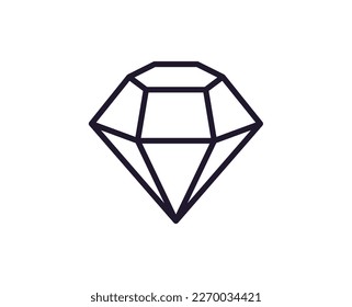 Diamantenkonzept. Ein hochwertiges, editierbares Piktogramm für Logos, mobile Apps, Online-Shops und Webseiten. Vektorsymbol einzeln auf weißem Hintergrund. 