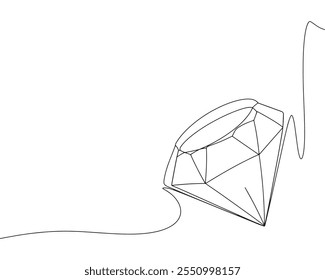 Diamond in Continuous Line vector art 