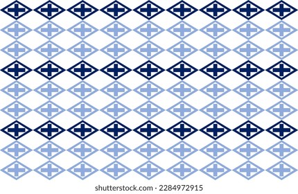 diamond with cross repeat seamless pattern, replete image design for fabric printing 