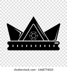 Diamond crown icon. Simple illustration of diamond crown vector icon for web
