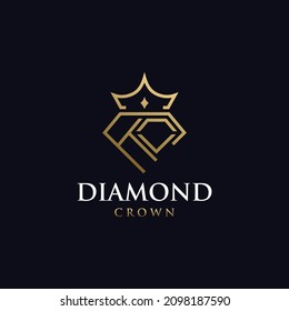 Design-Vorlage für Diamanten und Kronen-Logos