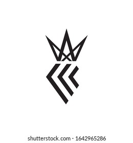 Diamond with crown logo design vector template illustration