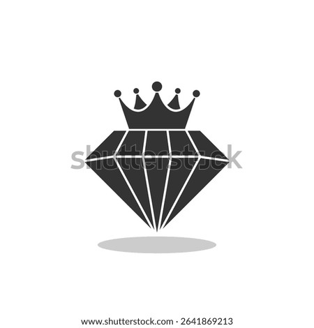 Diamond crown sign with shadow
