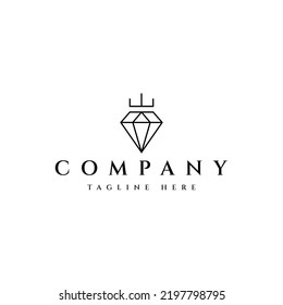 diamond crown vector logo design