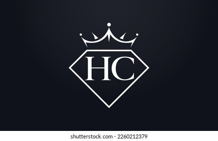 Vector de corona de diamante. Logotipo de reina de lujo para vectores de joyería con letras