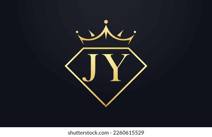 Diamantkrone Vektorgrafik. Luxusqueen-Logo für Schmuckvektor mit Buchstaben