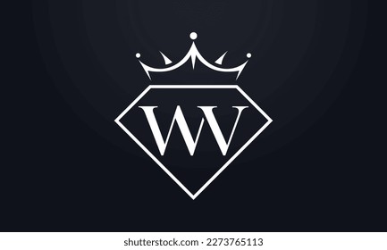Vector de corona de diamante. Logotipo de reina de lujo para vectores de joyería con letras