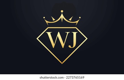 Diamantkrone Vektorgrafik. Luxusqueen-Logo für Schmuckvektor mit Buchstaben
