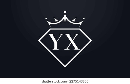 Diamantkrone Vektorgrafik. Luxusqueen-Logo für Schmuckvektor mit Buchstaben