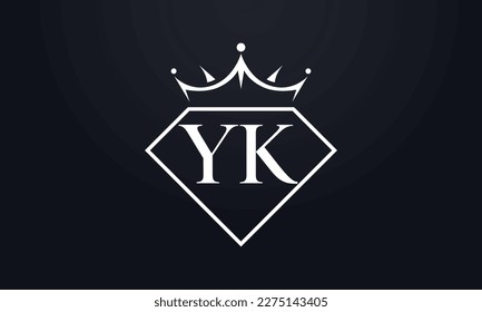 Diamantkrone Vektorgrafik. Luxusqueen-Logo für Schmuckvektor mit Buchstaben