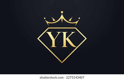 Diamantkrone Vektorgrafik. Luxusqueen-Logo für Schmuckvektor mit Buchstaben