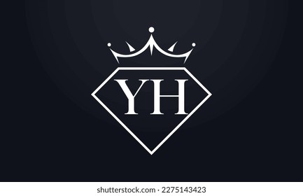 Diamantkrone Vektorgrafik. Luxusqueen-Logo für Schmuckvektor mit Buchstaben