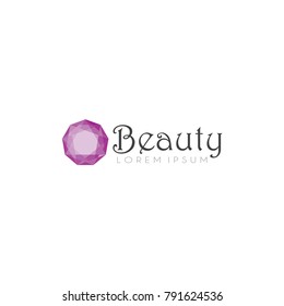 diamond crystal abstract logo vector