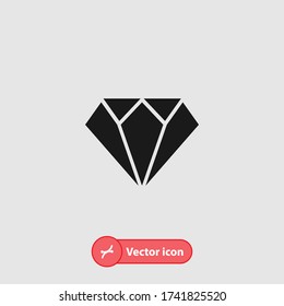 diamond crystal carat icon vector