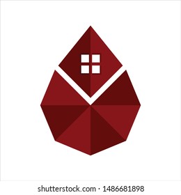 Diamond Crystal home. Vector logo.