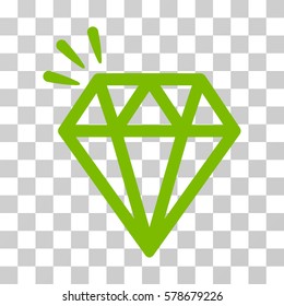 Diamond Crystal icon. Vector illustration style is flat iconic symbol, eco green color, transparent background. Designed for web and software interfaces.
