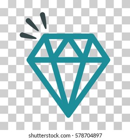 Diamond Crystal icon. Vector illustration style is flat iconic bicolor symbol, soft blue colors, transparent background. Designed for web and software interfaces.