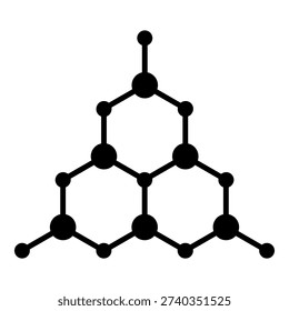 Diamond crystal lattice structure shown in a clear black and white scientific illustration depicting strong atomic bonds and geometric connections