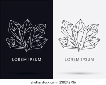 Diamond, Crystal, Logo, Symbol, Icon, Graphic, Vector .