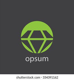 diamond cut identity template icon design element