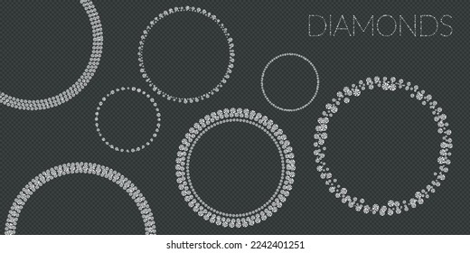 diamond decoration, vector illustration with shine, isolated