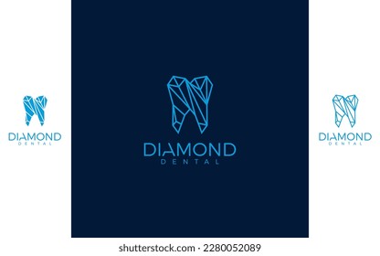 Diamond Dental modern logo vector