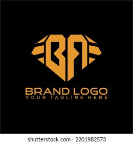 Vector de logotipo de diseño de diamantes con letra abstracta B y concepto A.