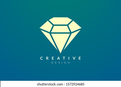 Diamond design. Minimalist and elegant vector illustration