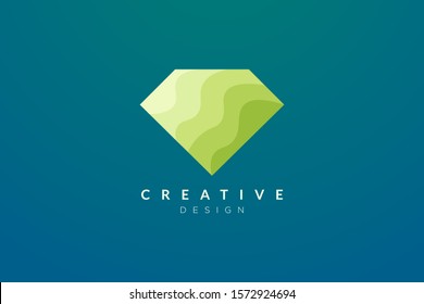 Diamond design. Minimalist and elegant vector illustration