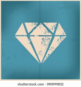 
Diamond design on old background,grunge vector