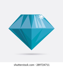 Diamond design over white background, vector illustration.