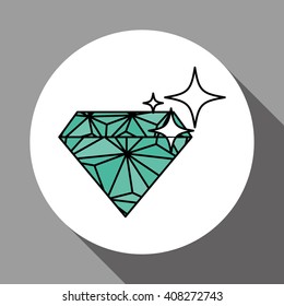 diamond design over white background, vector illustration