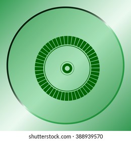 Diamond disc for concrete cutting - vector icon