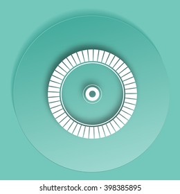 Diamond disc for concrete cutting - vector icon