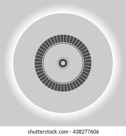Diamond disc for concrete cutting - vector icon