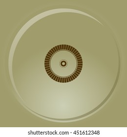 Diamond disc for concrete cutting - vector icon