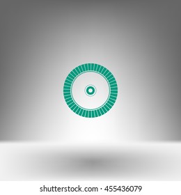 Diamond disc for concrete cutting - vector icon