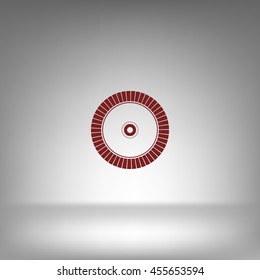 Diamond disc for concrete cutting - vector icon