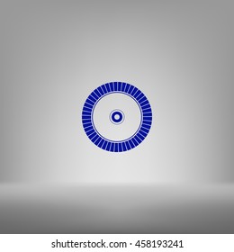 Diamond disc for concrete cutting - vector icon