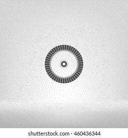 Diamond disc for concrete cutting - vector icon