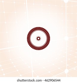 Diamond disc for concrete cutting - vector icon
