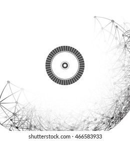 Diamond disc for concrete cutting - vector icon
