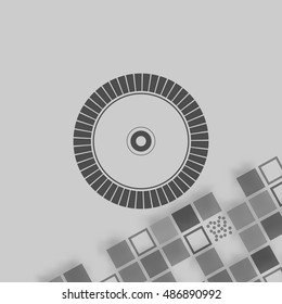 Diamond disc for concrete cutting - vector icon