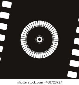 Diamond disc for concrete cutting - vector icon