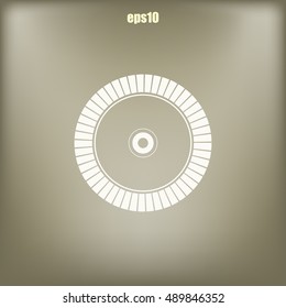Diamond disc for concrete cutting - vector icon