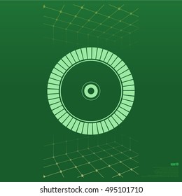 Diamond disc for concrete cutting - vector icon